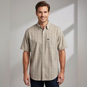 The North Face Men's Tan Checkered Button Down Shirt
A5